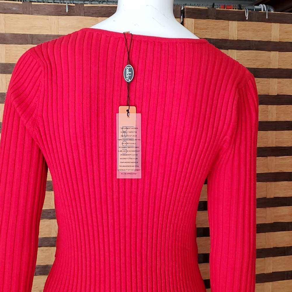 NWT! Belldini ribbed stretch top diamond buckle - Picture 6 of 9